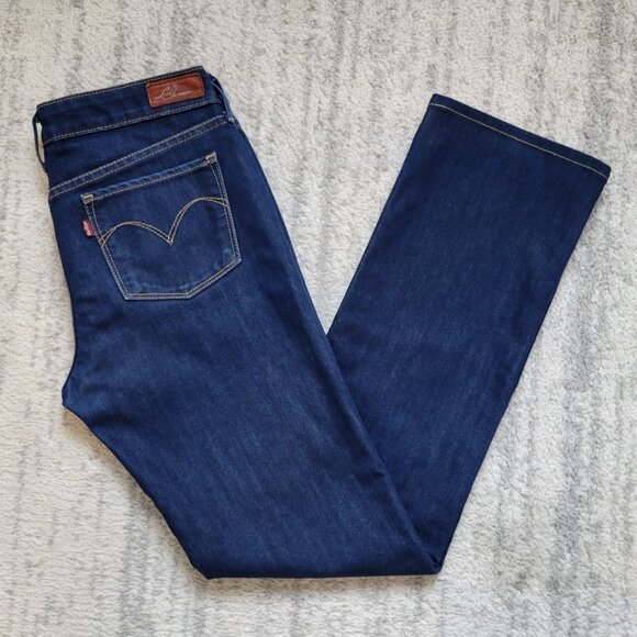 Levi's Jeans Women's Dark Blue Slight Curve Classic Straight Leg 6/28 - Picture 4 of 14